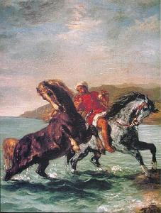 EUGENE DELACROIX-1860 CHEVAUX SORTANT DE LA MER